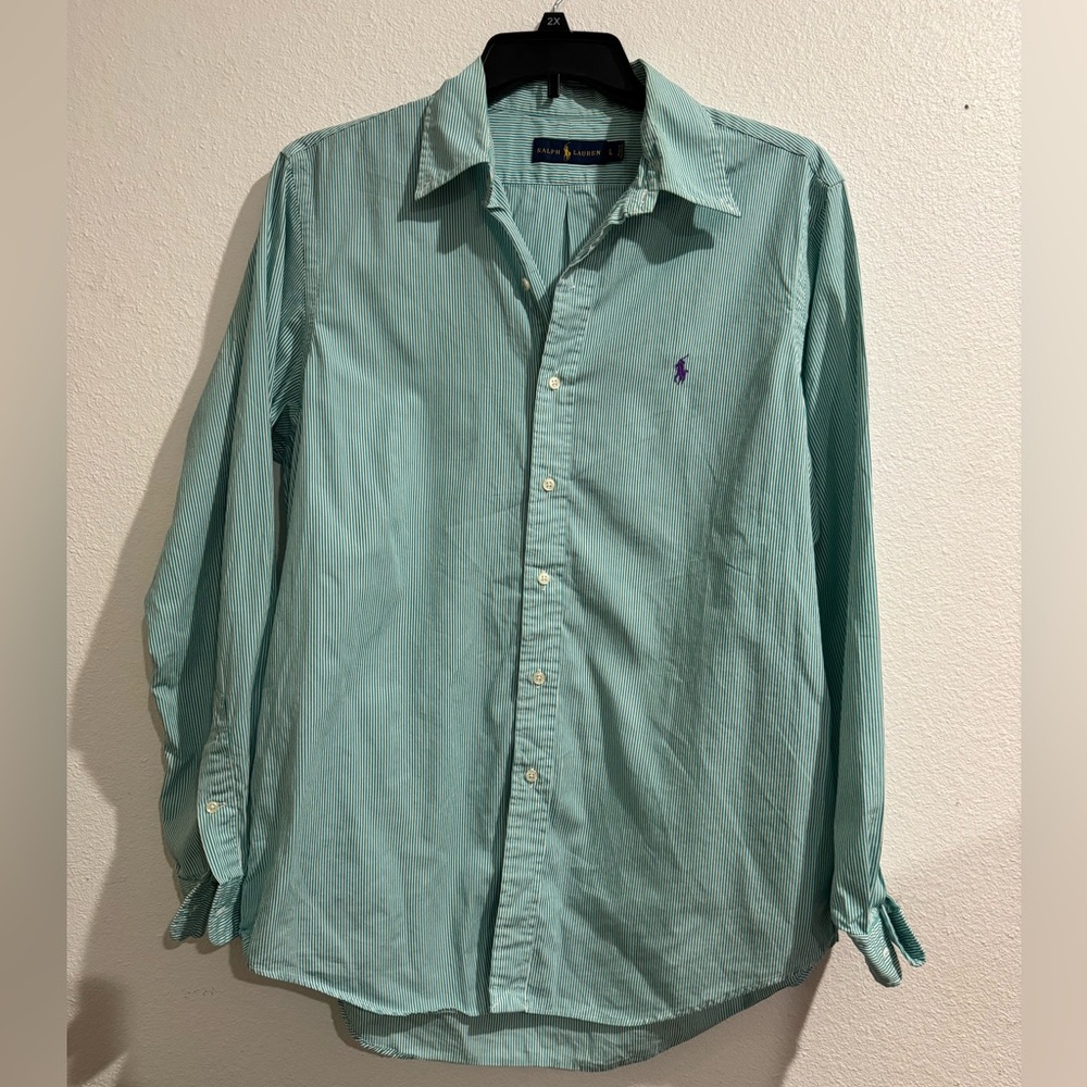 Green Stripe Polo Shirt